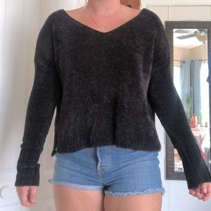 Black Chenille Hollister Sweater
